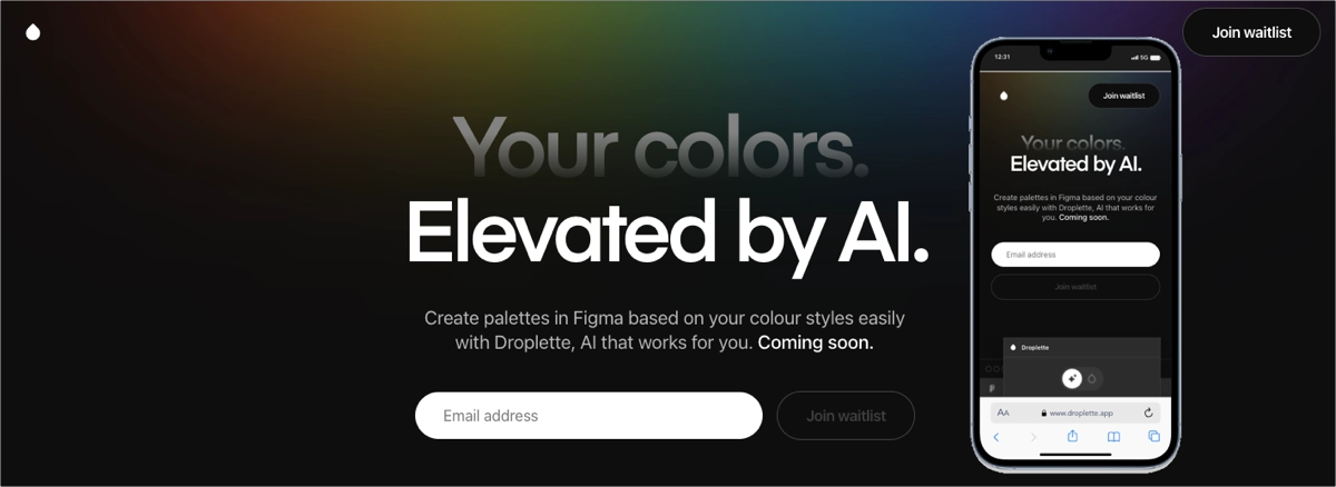 mobile landing page's design