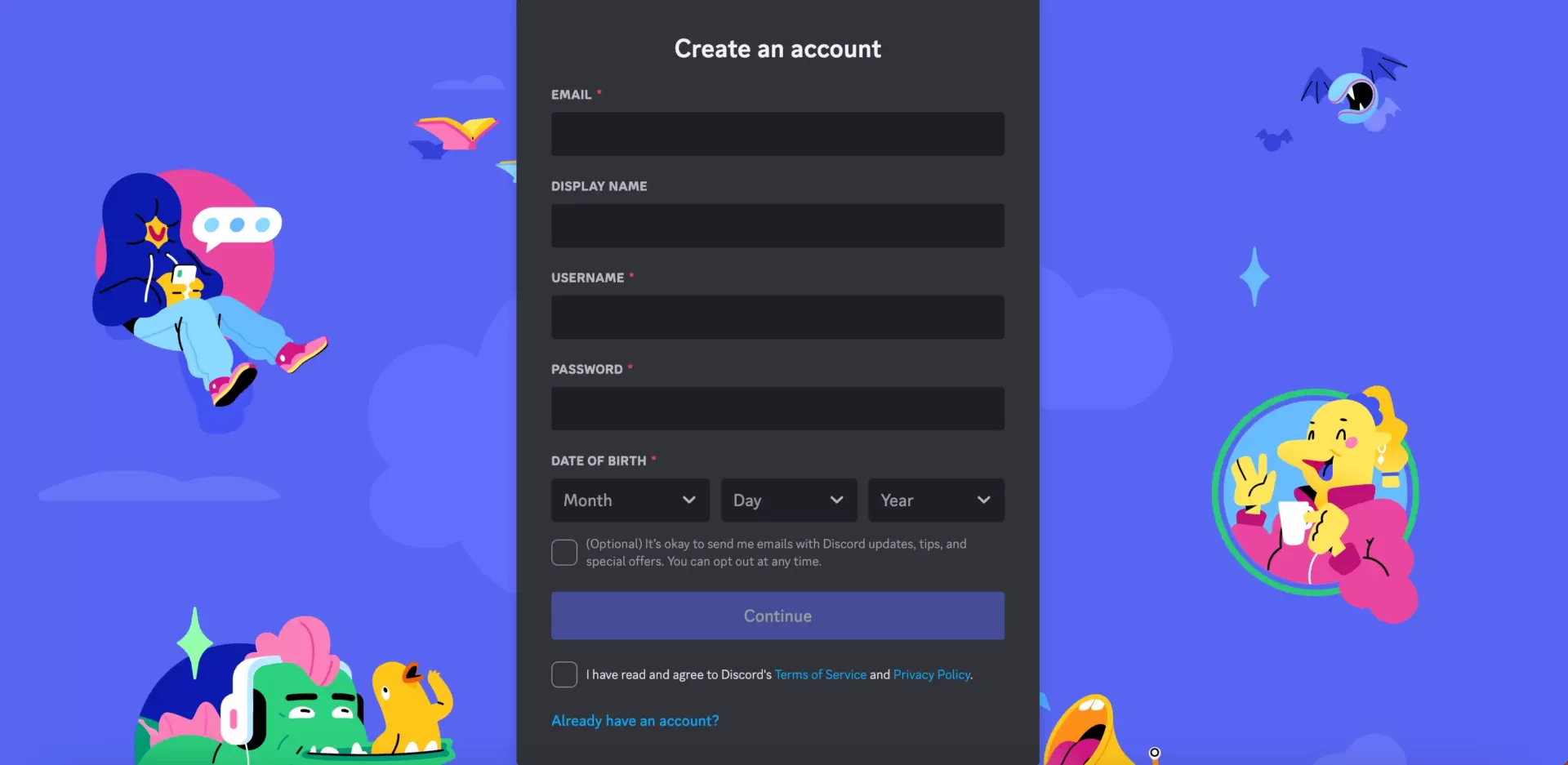 formulário de registro em landing page